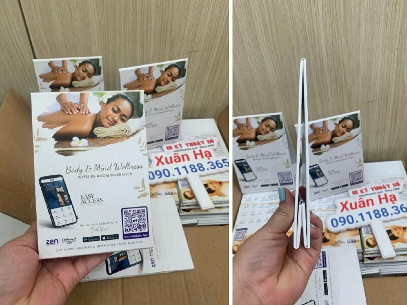Mẫu in Tent card kích thước theo yêu cầu