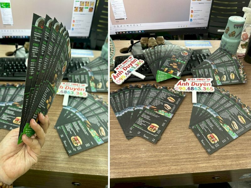 In tờ rơi tiếng Anh quảng cáo nhà hàng tại Úc, hàng gửi đi Úc từ TPHCM
