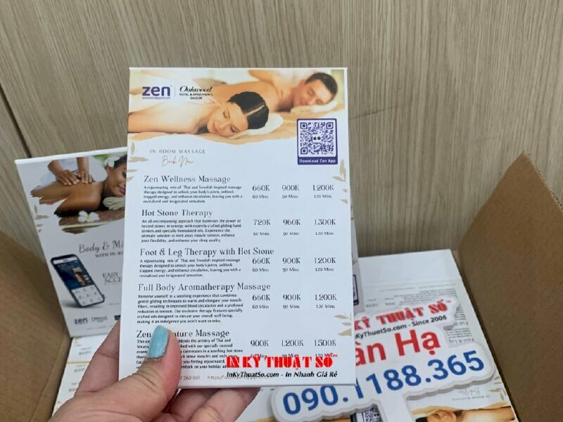 In Table tent, Tent card chất liệu giấy hiện đại cho độ bám mực tốt và hình ảnh sắc nét