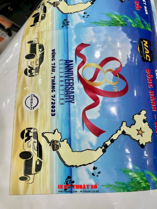 In banner dán tường trang trí CLB xe hơi, banner decal sữa dầu bóng - INKTS1544