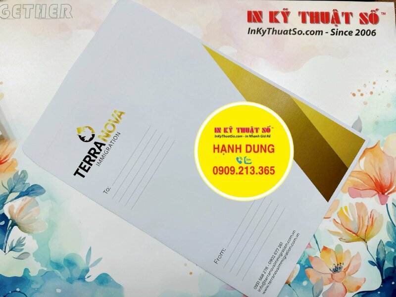 In bao thư công ty bất động sản khổ 25 x 35 cm, in bìa thư A4 - INKTS1519