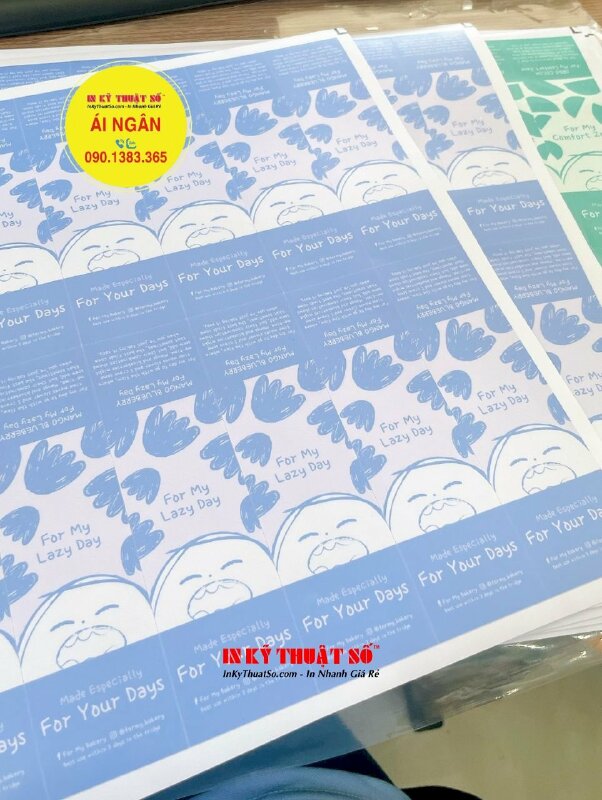 Tem Decal nhựa sữa dán bao bì cho tiệm bánh mì - In Kỹ Thuật Số Since 2006 - Ảnh: 3