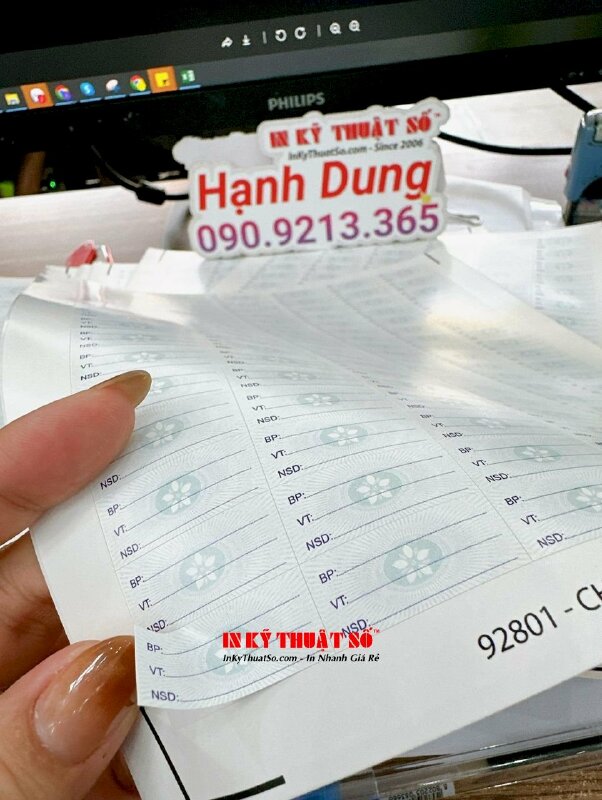 In Decal tem vỡ làm tem bảo hành sản phẩm theo yêu cầu - INKTS1640