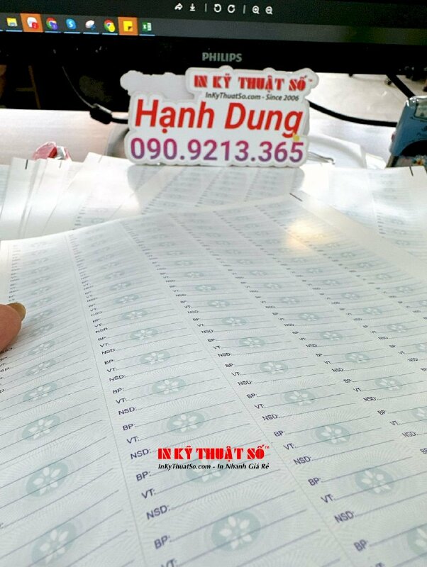 In Decal tem vỡ làm tem bảo hành sản phẩm theo yêu cầu - INKTS1640