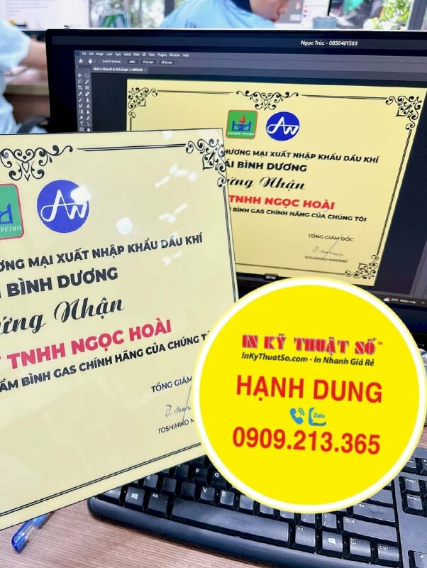 In giấy chứng nhận nhà phân phối sản phẩm chính hãng, in ảnh gỗ laminate 30x40 cm - INKTS1578