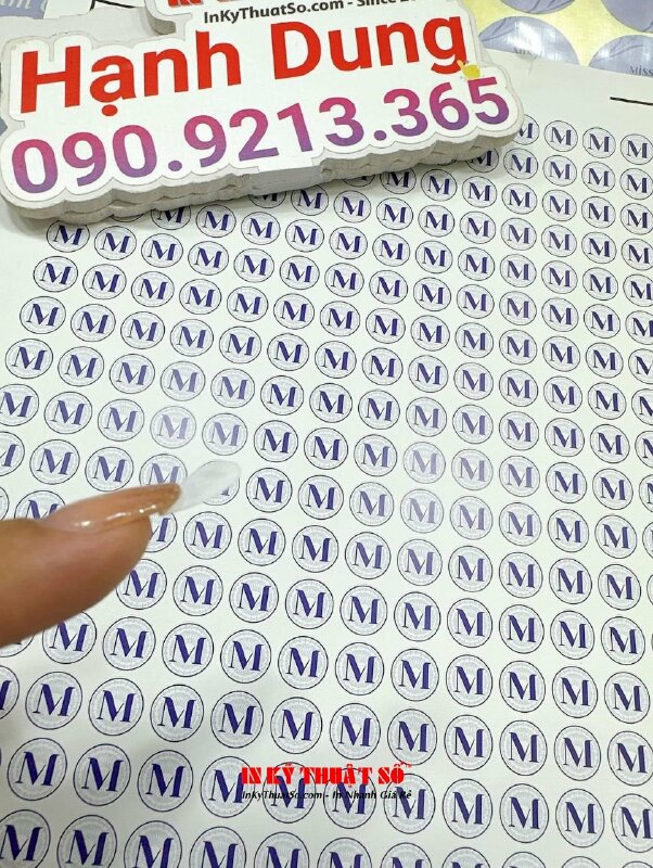 In tem dán niêm phong sản phẩm nước hoa, tem decal vỡ, tem dai, bế tròn - INKTS1243