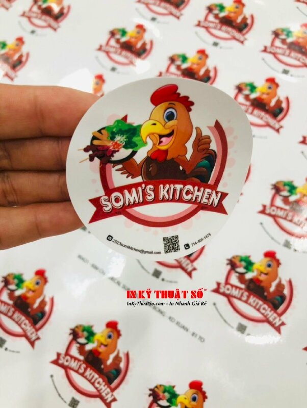 In tem nhãn logo bếp Việt chuyên món thịt ướp, hàng gửi đi Mỹ từ TPHCM - INKTS1547