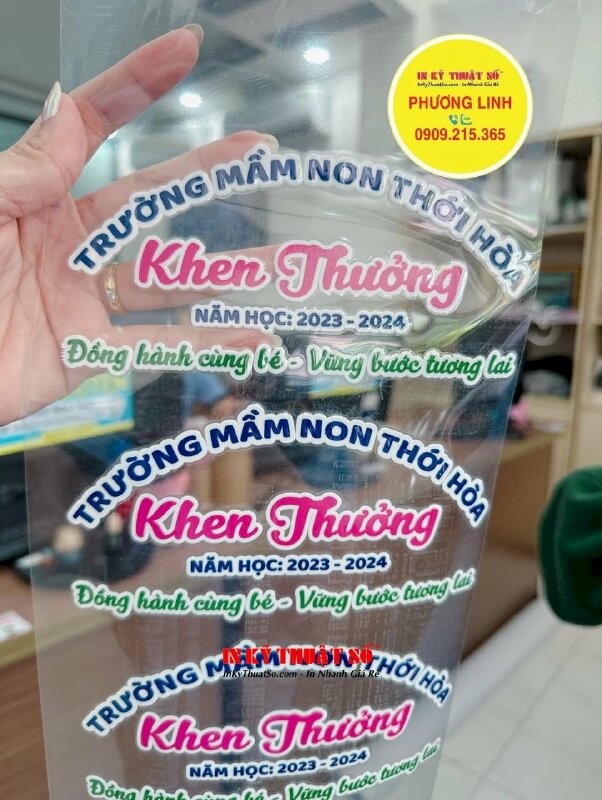 In tem nổi UV DTF dán balo mầm non quà tặng lễ tổng kết năm học và phát thưởng - INKTS1546