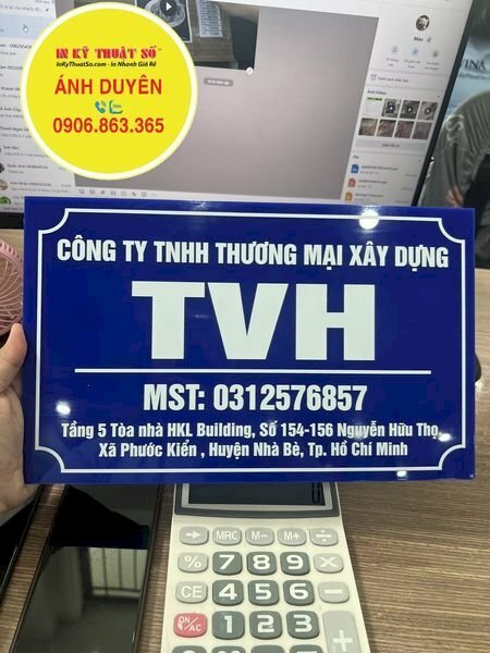 Làm bảng công ty Mica, bảng tên công ty xây dựng - INKTS1506