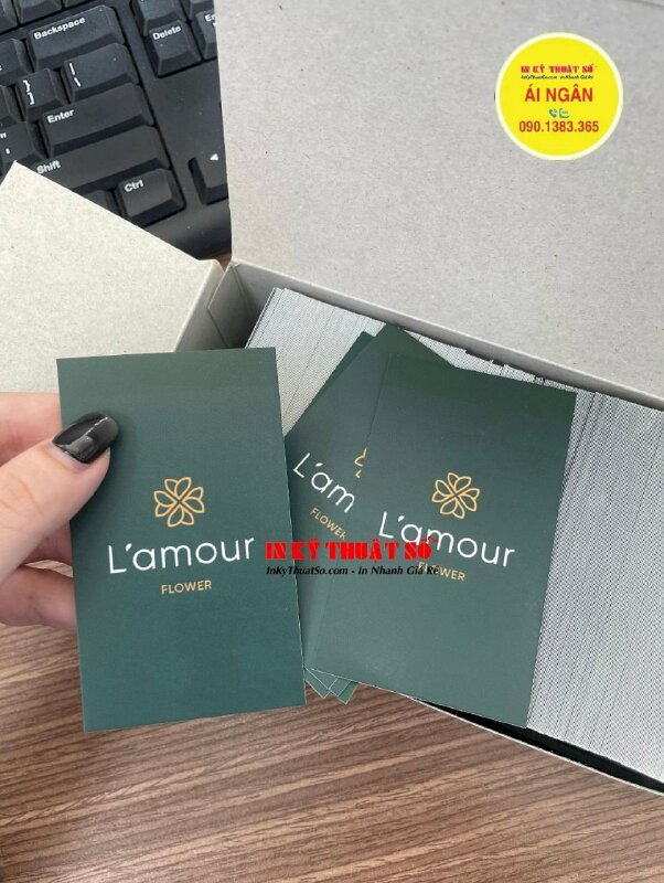 Làm card cảm ơn khách hàng cho cửa hàng hoa tươi Đà Lạt, in card form chuẩn name card - INKTS1562