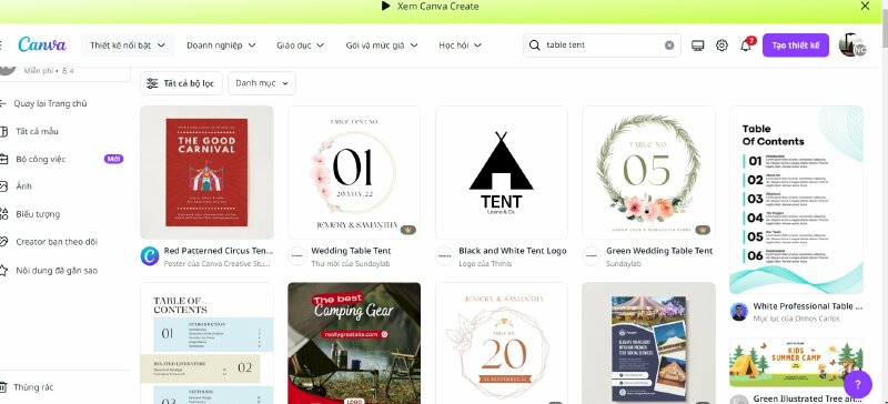 Làm Tent card mockup với Canva