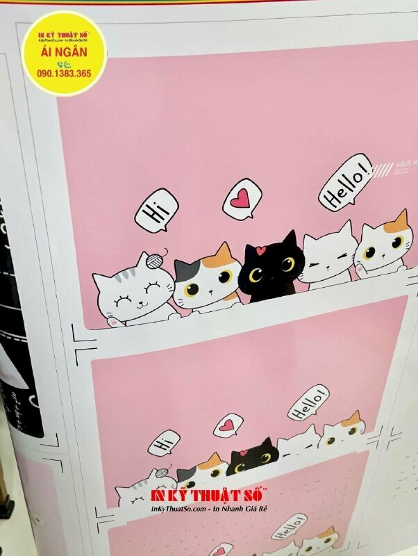 In Decal dán bàn học, Decal sữa khổ lớn trang trí bàn học, in Decal cuộn khổ lớn giá tính theo m2 đặt in