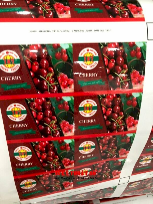 In Decal sữa tem hoa quả nhập khẩu, tem Cherry, tem Quýt Úc, tem logo cửa hàng trái cây