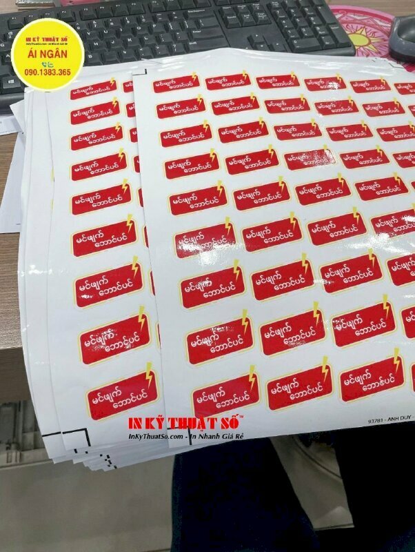 In tem nhãn số lượng theo yêu cầu, in nhanh giá rẻ