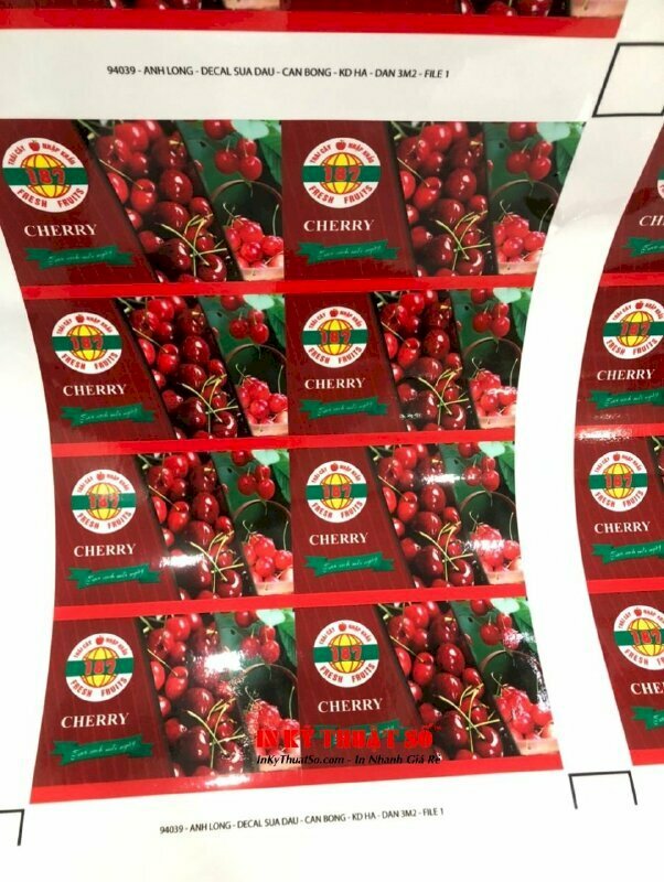 In tem nhãn dán trái cây nhập khẩu, tem dán logo cho cử hàng trái cây
