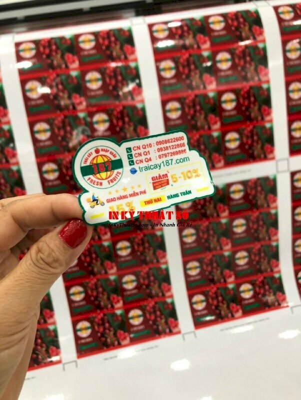 Tem nhãn in logo dán trái cây nhập khẩu theo yêu cầu