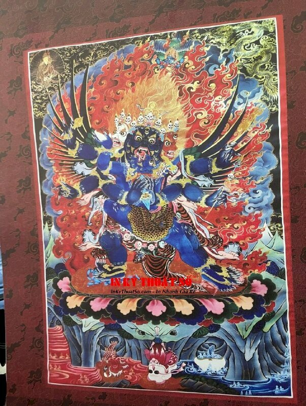 Tranh Mật Tông Đức Kim Cang Phổ Ba - Vajrakilaya in khổ lớn treo nơi thờ tự trang nghiêm