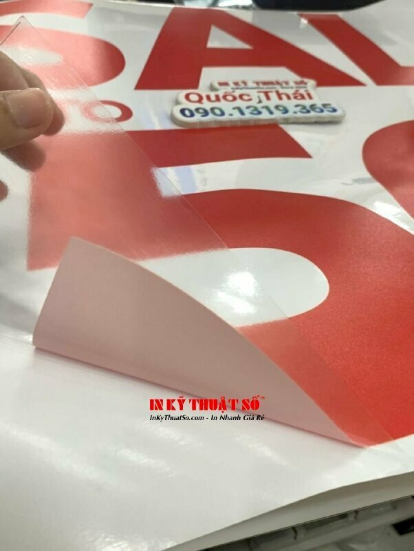 Decal trong quảng cáo sự kiện in UV thuận, lót trắng vị trí in - In ấn bởi In Kỹ Thuật Số Since 2006