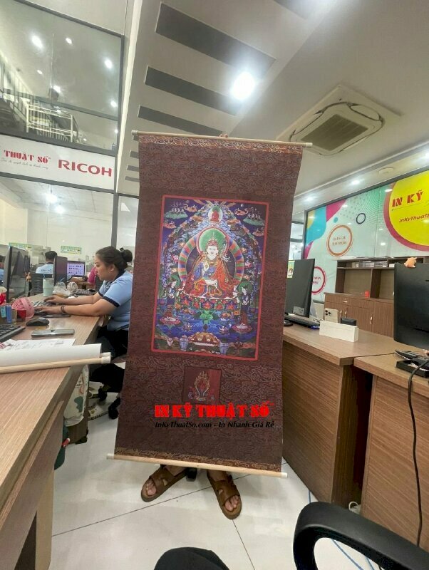 In tranh Phật Giáo Mật Tông Padmasambhava - Đức Liên Hoa Sanh - Di Lặc Bồ Tát