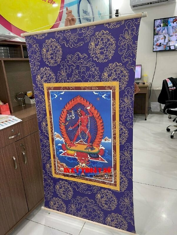 In tranh Canvas Mật Tông treo nơi thờ cúng trang nghiêm