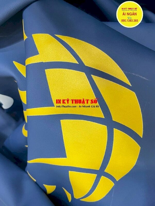 In logo trên chất liệu simili - Gia công & In ấn bởi In Kỹ Thuật Số Since 2006