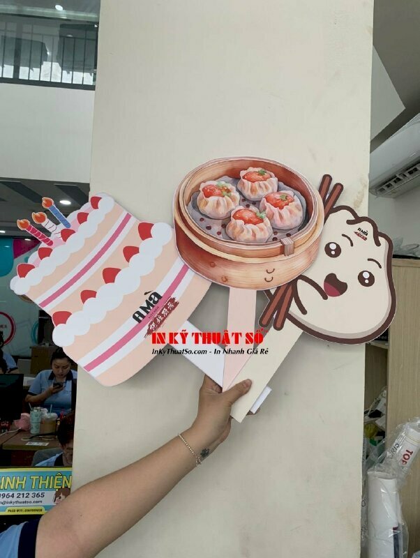 Hashtag hình bánh sinh nhật, bánh bao, bánh há cảo được thiết kế và in ấn bởi In Kỹ Thuật Số Since 2006