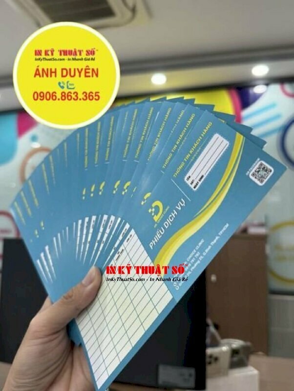 In phiếu giấy liệu trình giấy Couche, in phiếu dịch vụ, phiếu thông tin khách hàng cho phòng khám chuyên khoa các vấn đề về da