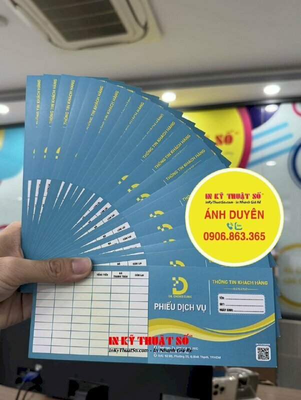 Phiếu thông tin khách hàng in Offset 2 mặt không màng, in mọi số lượng theo yêu cầu