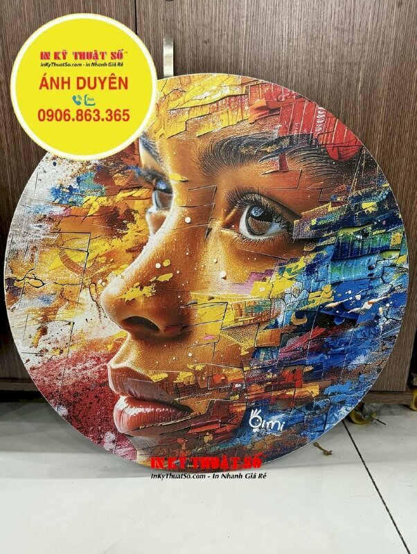 In tranh Formex hình tròn trang trí theo yêu cầu