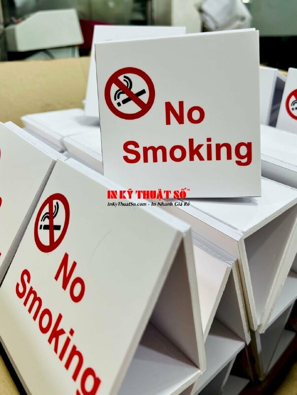 Biển No Smoking để bàn chữ A từ Format - INKTS1092