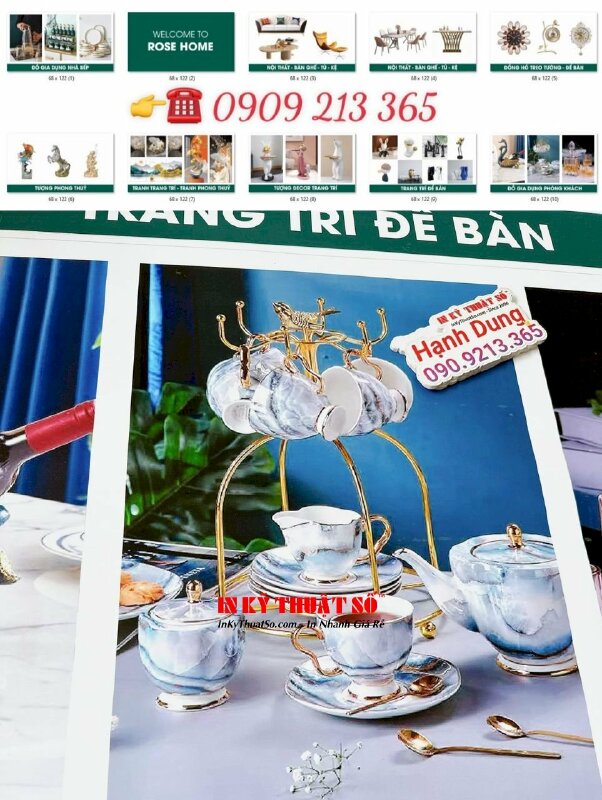 In ấn banner quảng cáo giới thiệu sản phẩm đồ dùng trang trí nội thất, đồ gia dụng tại cửa hàng - INKTS1852