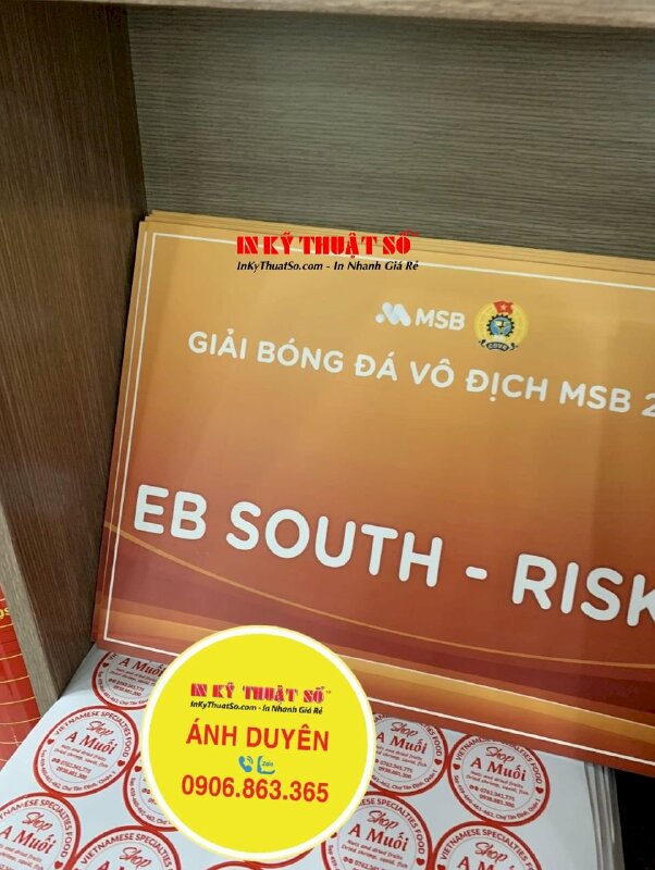 In biển trao giải thưởng Đội Vô Địch, Giải Nhì, Giải Phong Cách sự kiện giải bóng đá phong trào - INKTS1821