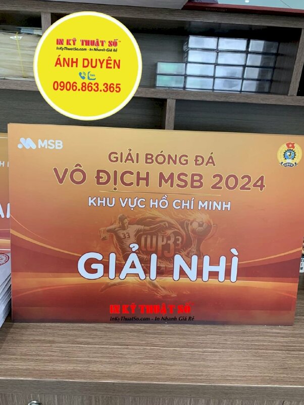 In biển trao giải thưởng Đội Vô Địch, Giải Nhì, Giải Phong Cách sự kiện giải bóng đá phong trào - INKTS1821