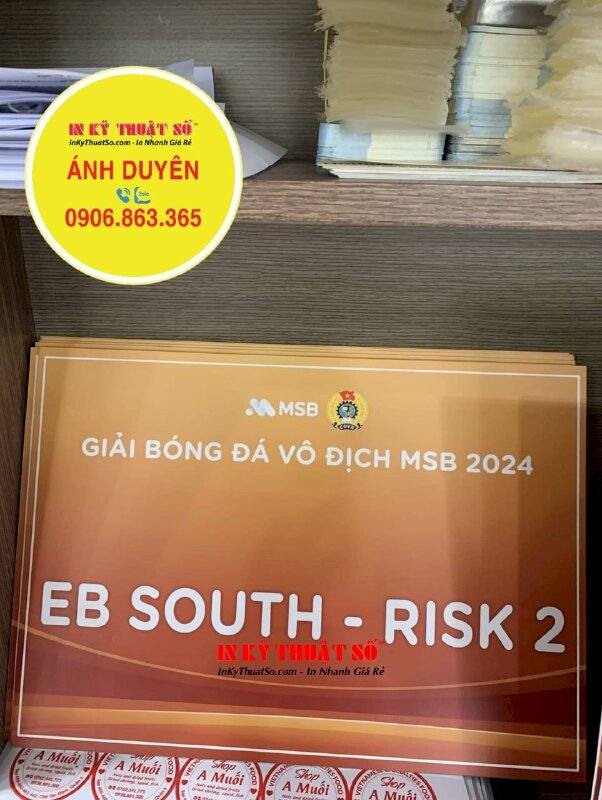 In biển trao giải thưởng Đội Vô Địch, Giải Nhì, Giải Phong Cách sự kiện giải bóng đá phong trào - INKTS1821