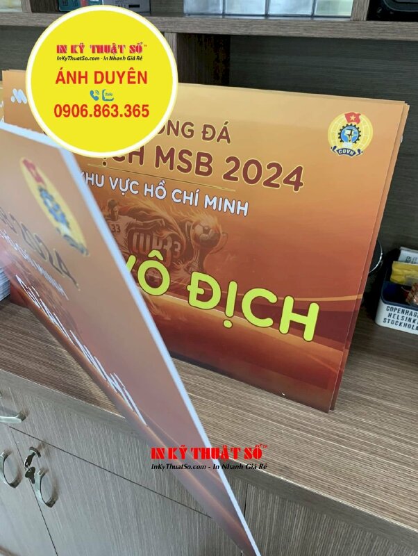 In biển trao giải thưởng Đội Vô Địch, Giải Nhì, Giải Phong Cách sự kiện giải bóng đá phong trào - INKTS1821