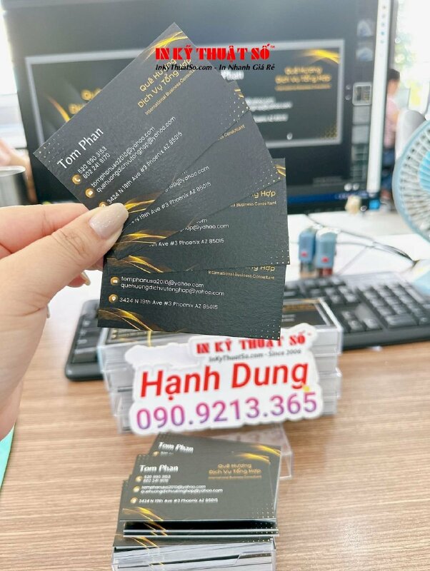 In business card giấy Astropack 300gsm dịch vụ Việt Mỹ, hàng gửi đi Mỹ từ TPHCM - INKTS1844