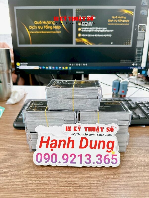 In business card giấy Astropack 300gsm dịch vụ Việt Mỹ, hàng gửi đi Mỹ từ TPHCM - INKTS1844