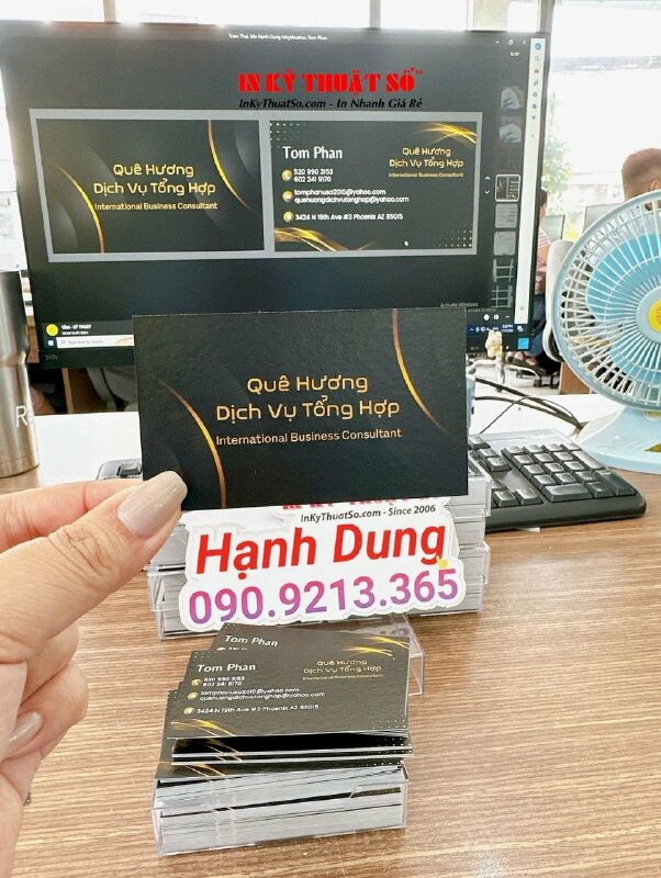 In business card giấy Astropack 300gsm dịch vụ Việt Mỹ, hàng gửi đi Mỹ từ TPHCM - INKTS1844