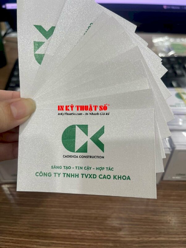 In card visit lấy liền, card visit giấy mỹ thuật nhũ bạc, card visit công ty tư vấn xây dựng - INKTS1774