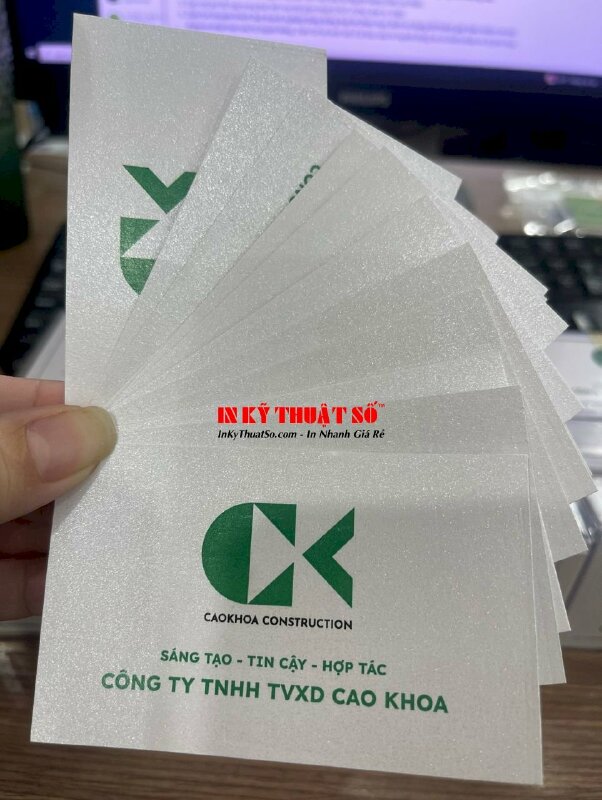 In card visit lấy liền, card visit giấy mỹ thuật nhũ bạc, card visit công ty tư vấn xây dựng - INKTS1774