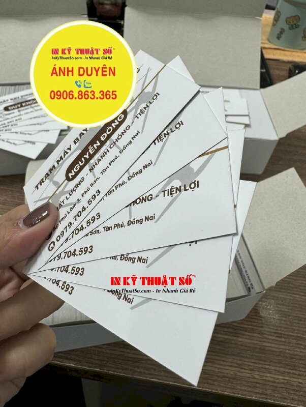 In danh thiếp 2 mặt, dịch vụ in card visit số lượng lớn cho trạm phun thuốc dịch vụ bằng drone nông nghiệp - INKTS1776