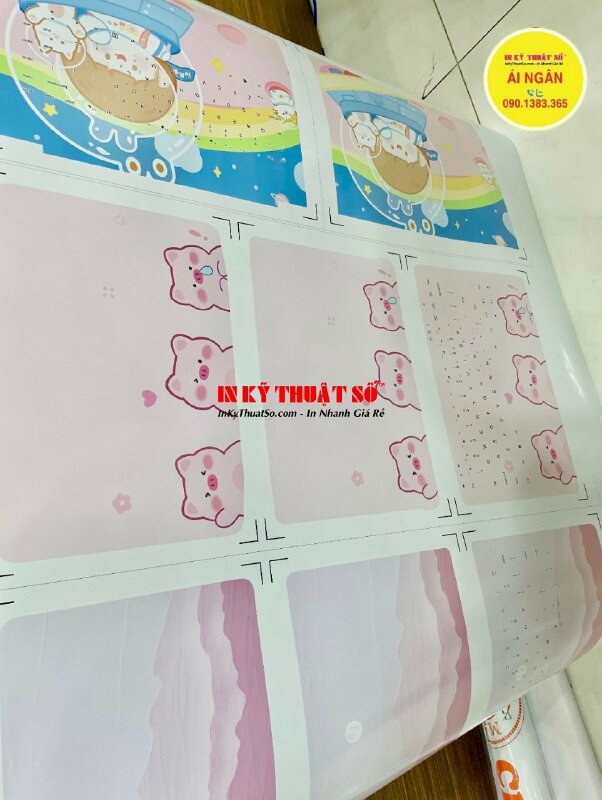 In Decal dán bàn học, Decal sữa khổ lớn trang trí bàn học, in Decal cuộn khổ lớn giá tính theo m2 đặt in - INKTS1728