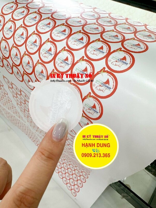 In tem dán sản phẩm cá hồi nhập khẩu, tem Decal dán sản phẩm - INKTS1767