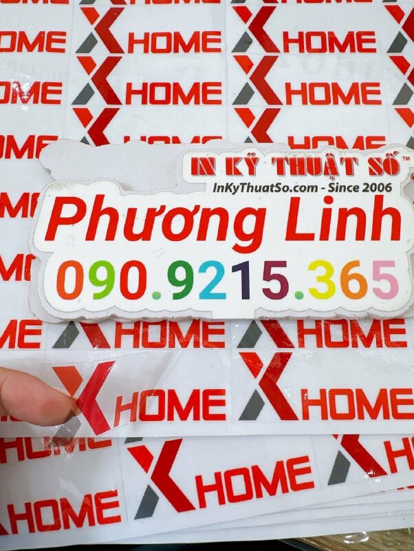 In tem Decal trong số lượng ít, tem logo công ty thiết kế thi công nội thất - INKTS1855