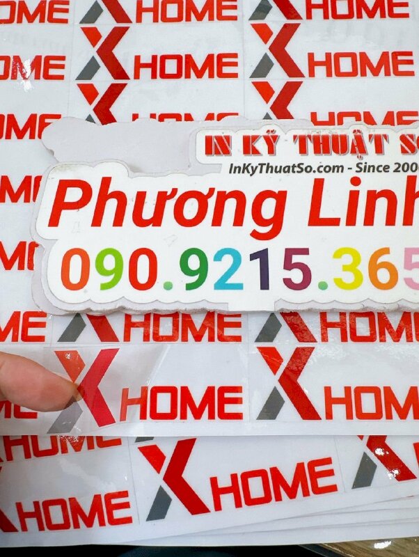 In tem Decal trong số lượng ít, tem logo công ty thiết kế thi công nội thất - INKTS1855