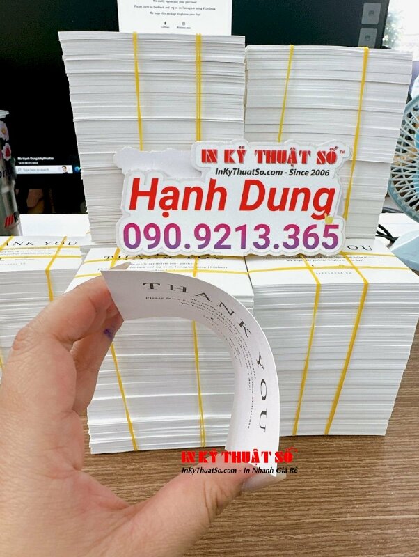 In thẻ cảm ơn, in card quy định về đổi trả hàng hóa, in giấy mỹ thuật K02 - INKTS1804