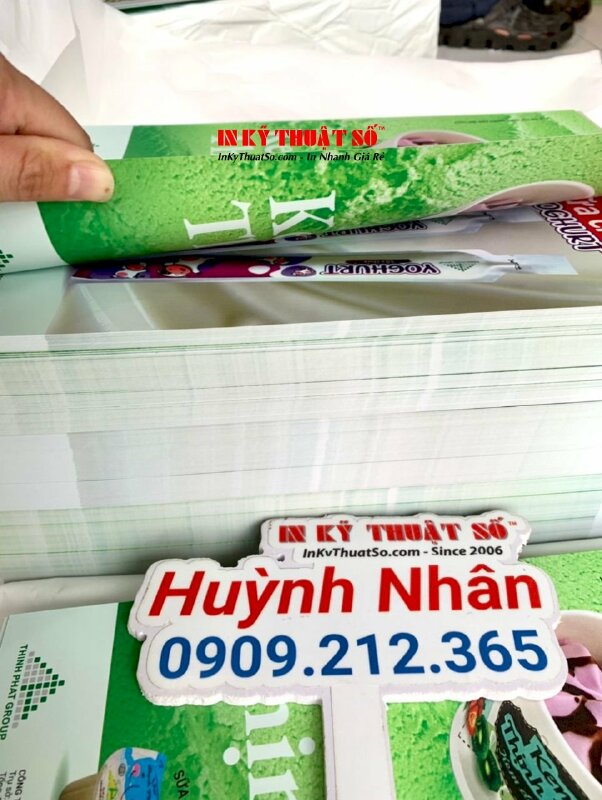 In tờ rơi khổ A4 quảng cáo sản phẩm kem ly, kem dẻo trái cây, sữa chua yoghurt - INKTS1784