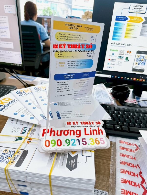 In tờ rơi leaflet A4 cấn 1 đường, tờ brochure giới thiệu dịch vụ nền tảng huấn luyện và đào tạo nhân tài - INKTS1856