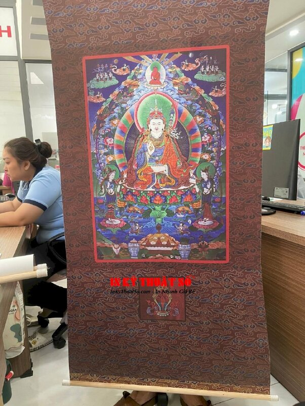 In tranh Phật Giáo Mật Tông Padmasambhava - Đức Liên Hoa Sanh - Di Lặc Bồ Tát - INKTS1689