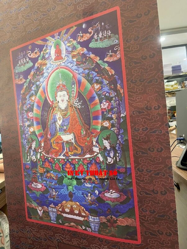 In tranh Phật Giáo Mật Tông Padmasambhava - Đức Liên Hoa Sanh - Di Lặc Bồ Tát - INKTS1689